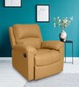 Spino Leatherette Manual 1 Seater Recliner in Camel Colour