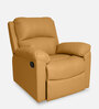 Spino Leatherette Manual 1 Seater Recliner in Camel Colour