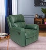 Spino Leatherette Manual 1 Seater Recliner In Green Colour