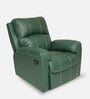 Spino Leatherette Manual 1 Seater Recliner In Green Colour