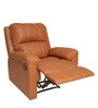 Spino Leatherette Manual 1 Seater Recliner in Tan Colour