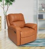 Spino Leatherette Manual 1 Seater Recliner in Tan Colour
