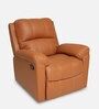 Spino Leatherette Manual 1 Seater Recliner in Tan Colour