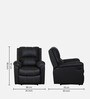 Spino Leatherette Manual 1 Seater Recliner In Black Colour