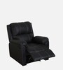 Spino Leatherette Manual 1 Seater Recliner In Black Colour