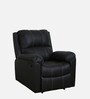 Spino Leatherette Manual 1 Seater Recliner In Black Colour