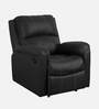 Spino Leatherette 1 Seater Manual Recliner In Black Colour