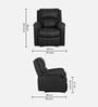 Spino Leatherette 1 Seater Manual Recliner In Black Colour