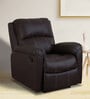 Spino Leatherette 1 Seater Manual Recliner In Brown Colour