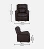 Spino Leatherette 1 Seater Manual Recliner In Brown Colour