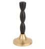 Spiral Black & Gold Aluminium Candle Holder