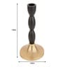 Spiral Black & Gold Aluminium Candle Holder