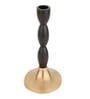 Spiral Black & Gold Aluminium Candle Holder