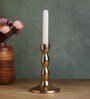 Spiral Gold Aluminium Candle Holder