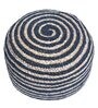 Spiral Natural Jute Pouffe