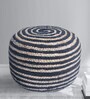 Spiral Natural Jute Pouffe