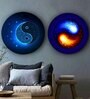 Spirit of Yin and Yang Canvas Art Prints In Cream Set of 2