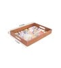 Splash Multicolour  & Gold MDF Wood Rectangle Serving Trays
