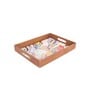 Splash Multicolour  & Gold MDF Wood Rectangle Serving Trays