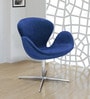 Splendid Revolving Lounge Chair in Denim Blue Colour