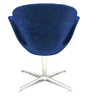 Splendid Revolving Lounge Chair in Denim Blue Colour