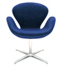 Splendid Revolving Lounge Chair in Denim Blue Colour