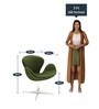 Splendid Lounge Chair in Green Color