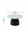 Spoleto Round Coffee Table in Back Finish With Marble Top Spoleto Round Coffee Table in Back Finish With Marble Top