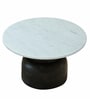 Spoleto Round Coffee Table in Back Finish With Marble Top Spoleto Round Coffee Table in Back Finish With Marble Top