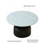 Spoleto Round Coffee Table in Back Finish With Marble Top Spoleto Round Coffee Table in Back Finish With Marble Top