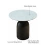 Spoleto Round Side Table in Black Finish With Marble Top Spoleto Round Side Table in Black Finish With Marble Top