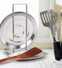 Stainless Steel Pan Pot Cover Lid With Spoon Rest