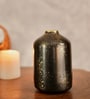 Spotted Black Metal Vase