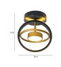 Spotter Black Round LED Ceiling Light