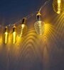 Spring 5 Mtrs Golden Metal Hanging Light Festive LED String Light (10 LED- Warm White)