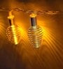 Spring 5 Mtrs Golden Metal Hanging Light Festive LED String Light (10 LED- Warm White)
