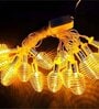 Spring 5 Mtrs Golden Metal Hanging Light Festive LED String Light (10 LED- Warm White)