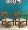 Spring Arm Chair (Set of 2) in Teak Colour