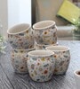 Spring 190ml Multicolour Stoneware (Set of 6) Tea Khullad