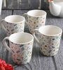 Spring 300ml Multicolour Ceramic (Set of 4) Coffee Mug