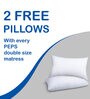 Spring Koil Reversible 8 inch Bonnell Spring Queen Size Mattress in Dark Maroon Colour (With 2 Free Pillows)