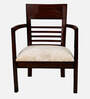 Spring Teak Wood Arm Chair In Brown Finish (Set of 2)