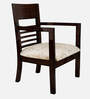 Spring Teak Wood Arm Chair In Brown Finish (Set of 2)