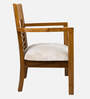 Spring Teak Wood Arm Chair In Teak Finish (Set of 2)