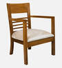 Spring Teak Wood Arm Chair In Teak Finish (Set of 2)