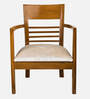 Spring Teak Wood Arm Chair In Teak Finish (Set of 2)