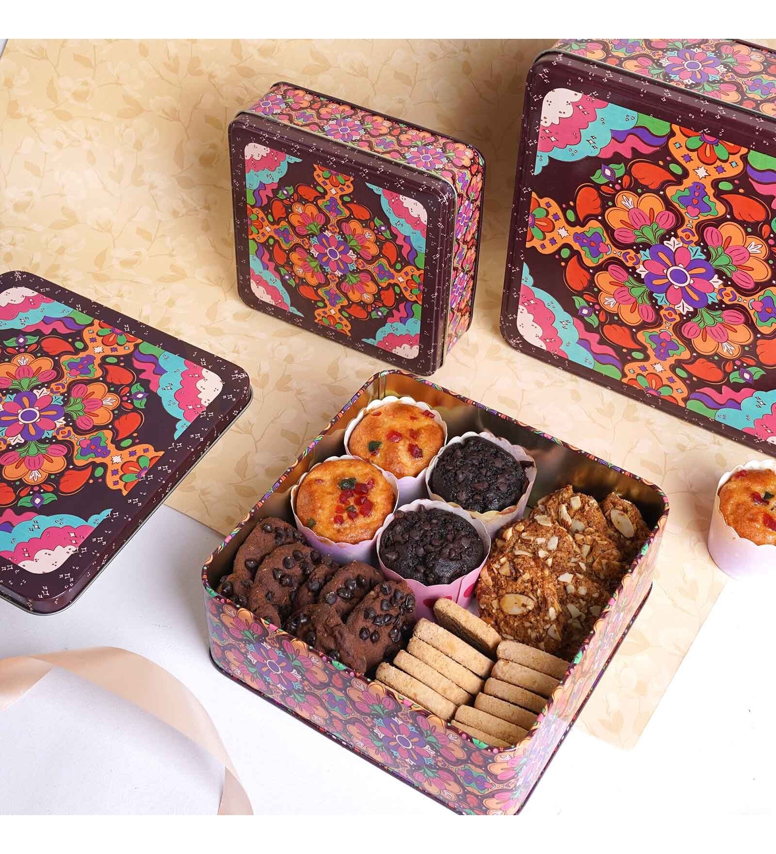 Square Shape Tin Box Set of 3