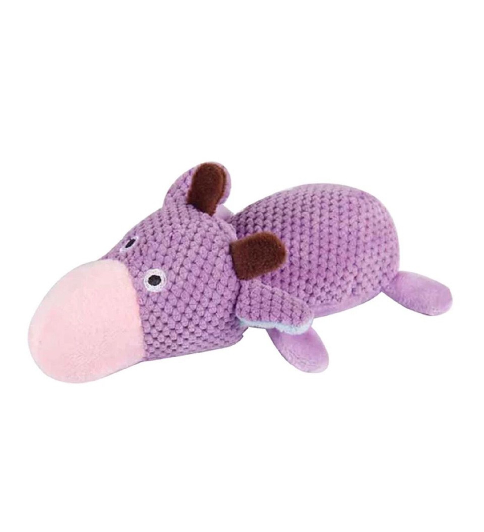 Rhino Pink Fabric Squeaky Plush Dog Toy