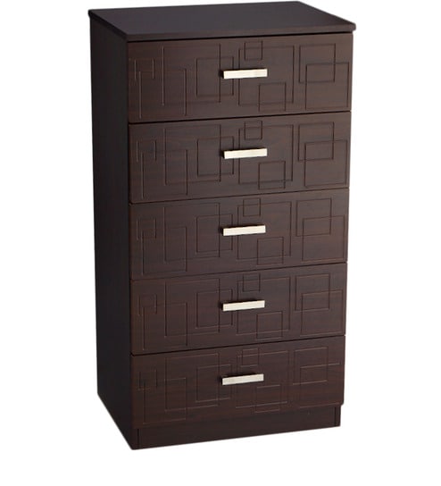 Buy Squadro Chest Of Drawer In Cinnamon Colour By Godrej Interio