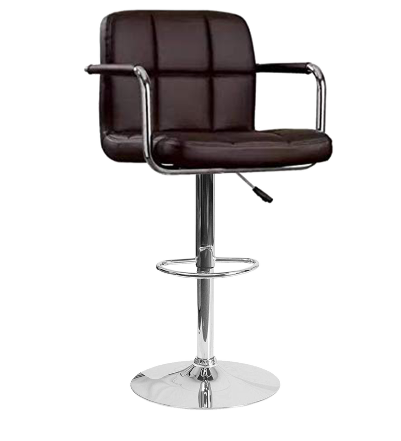 Buy Gracy Swivel Bar Stool in Dark Brown Colour by Workspace by AZAZO